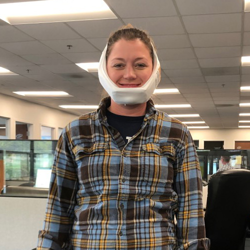It's not all fun and games. One of our star warehouse employees had to have emergency dental surgery, and she still came to work to make it happen despite a sore and swollen mouth!