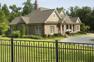 We over 2 styles of black aluminum yard fence for those who prefer to avoid the stark contrast of white