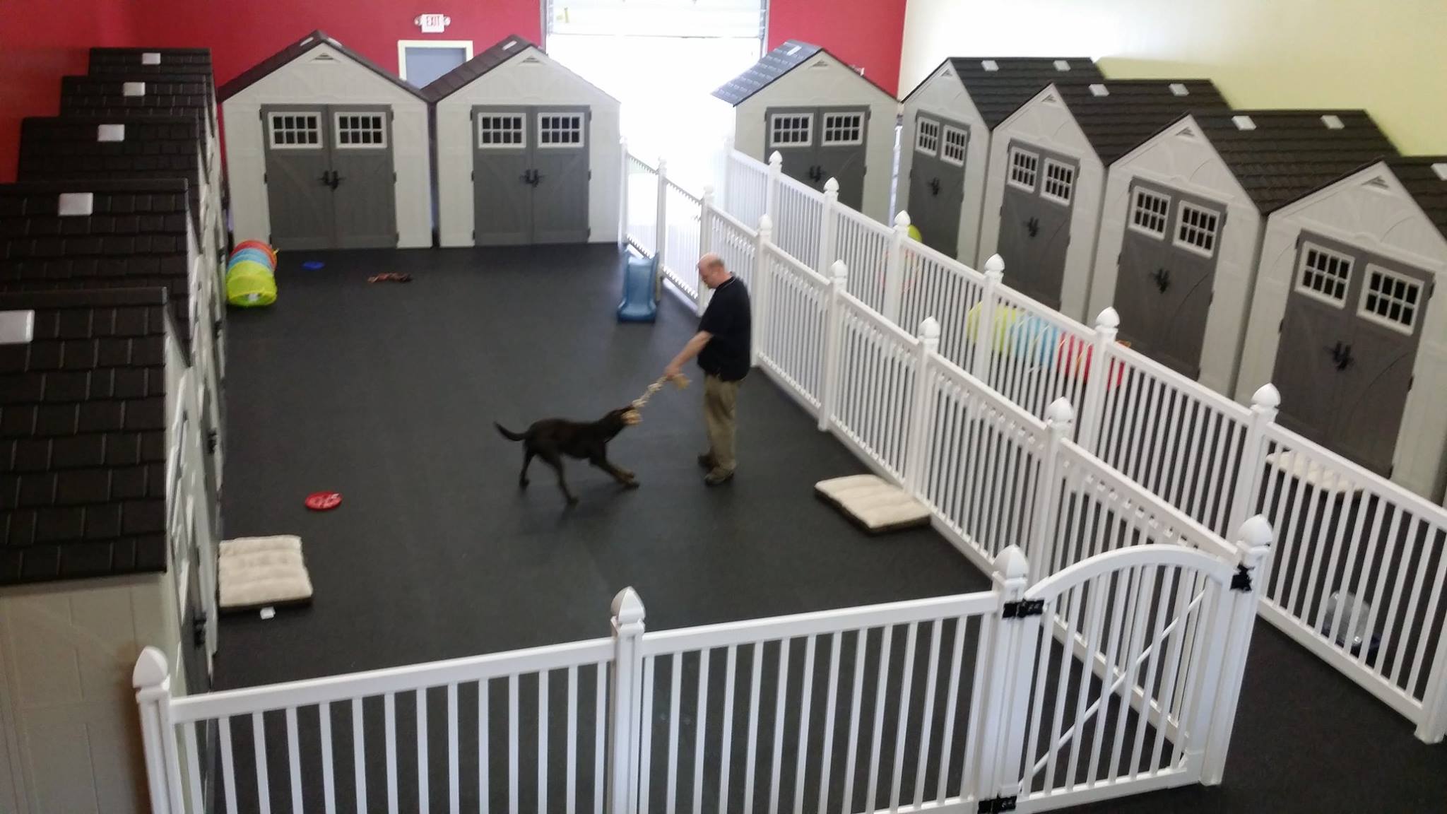 This dog day care in Grand Rapids, MI used the Plain Jane vinyl fence.